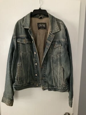 Men's  STRUCTURE Denim Jean Jacket Size L - Image 1 of 3