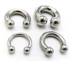 BCR Intimpiercing Prinz Albert XXL Piercing 3-8mm Haufeisen - Bild 1 von 5