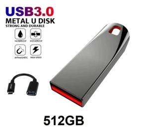 PENDRIVE USB 3.0 512GB METAL DISK + ADAPTADOR USB-C - Imagen 1 de 1