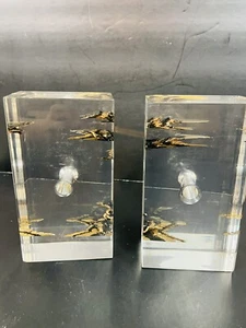 Mid Century Modern Ritts Astrolite klar Acryl Plexiglas Skulptur Buchstützen MCM - Bild 1 von 23