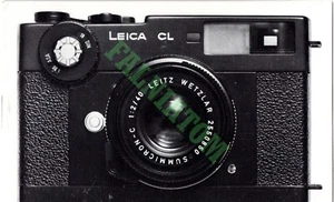 Vintage Leitz Leica CL Camera Brochure - Picture 1 of 1