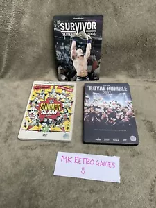 WWE DVDs Inc Royal Rumble 2007 Summerslam 2009 & Survivor Series - Steelbooks - Bild 1 von 11
