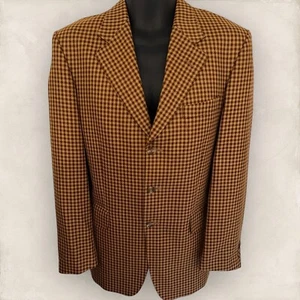 Chaqueta Blazer Crombie Para Hombres Mostaza y Marrón Lana Cachemira Talla 38 R - Imagen 1 de 4