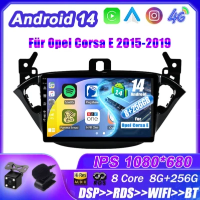 Für Opel Corsa E 2015-2019 Android 14 Autoradio Car Play Navi GPS AHD 8GB+256GB  - Bild 1 von 4