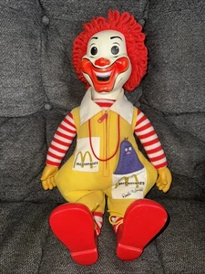 Muñeca vintage 1978 Ronald McDonald con mueca 24" sin silbato en muy buen estado - Imagen 1 de 11