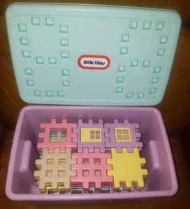 Little Tikes Wee 54 Waffle Blocks Container Pastel Pink Yellow Green Purple L2 - Picture 1 of 6