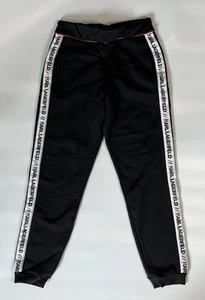 Karl Lagerfeld Paris Damen Jogger Jogginghose Stretch Logo Besatz Schwarz Größe M - Bild 1 von 10