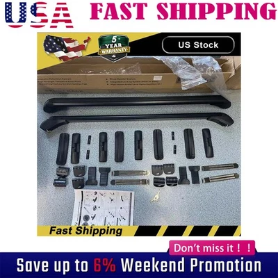 2 barras portaequipajes portaequipajes de aleación de aluminio con rieles laterales Dwe Foto 1 de 4