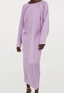 NWT H&M Satin Long Maxi midi Dress size XS Boho Lilac sold out - Picture 1 of 4