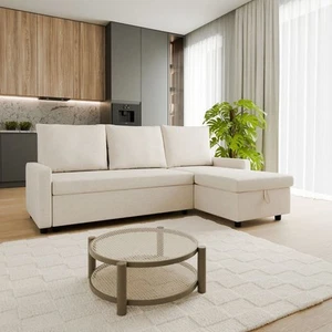 DAKO Universal Corner Sofa Bed LYNDA - Settee With Storage, 2 Colour Options - Picture 1 of 12