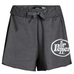 Dr. Pepper Graphic Women's Soft Relaxed Sweat Shorts, Size XXS (00) Grey - Picture 1 of 4