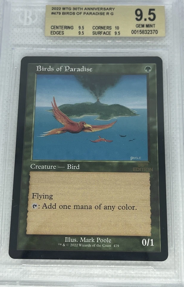 Mtg - BGS 9.5Q+ Birds of Paradise- 30th Anniversary Edition (Retro) - Wow! Rare - Image 1 of 2