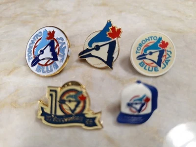 1980s Toronto Blue Jays team logo lot of metal Pins MLB Baseball Canada - Image 1 of 4