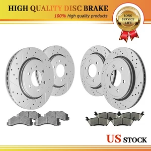 Electronic Parking Brakes Front Rear Rotors Brake Pads for 2015-2017 Ford F-150 - Picture 1 of 10
