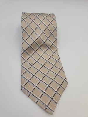 Nautica Tan And Blue Plaid Tie - Image 1 of 2