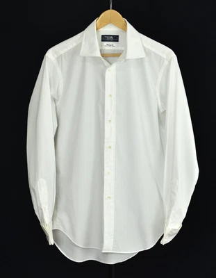 Kamakura Maker's Shirt Solid White Dress Shirt 16-35 41-89 French Cuff Cotton - Image 1 of 4