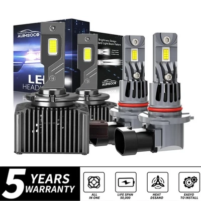 For Dodge Viper 2005-2010 LED Headlight Bulbs Combo Kit 9005+D1S Hi-Lo Beam Foto 1 de 4