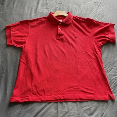 United Colors of Benetton Polo Shirt Men's Large Red Short Sleeve Embroidered - Image 1 of 4