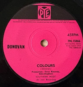 DONOVAN COLOURS 7" PYE (1965) EX- POP FOLK ENGLAND - Bild 1 von 3