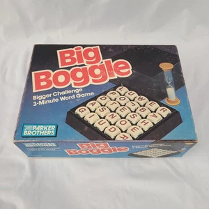 Vintage 1987 Boggle 3 Minute Word Game by Parker Brothers Complete 5x5 Wood Pcs - Picture 1 of 13