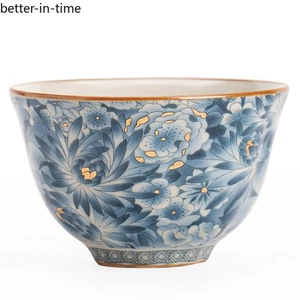 60ml Blau Weiß Porzellan Wanhua Tasse Kung Fu Tee Probierbecher Teegeschirr Meistertasse - Bild 1 von 9