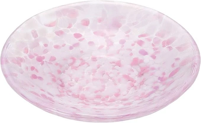 ADERIA，Tsugaru bidoro　 Sakura bean plate　 Made in Japan　  F79442 - Image 1 of 2