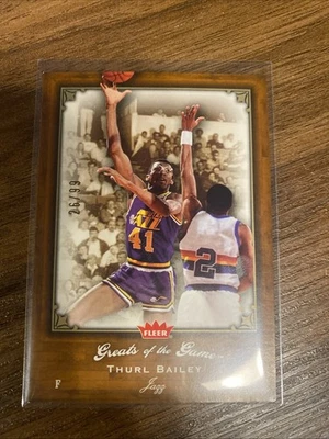 2005-06 Fleer Greats of the Game - Thurl Bailey #22 Gold /99 Utah Jazz SP - Image 1 of 3