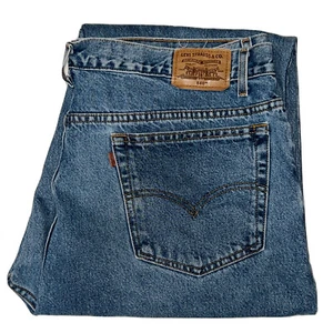 Jeans Vintage Levis 540 44x30 Actual 42x27 Azul Años 90 Marrón Etiqueta R - Imagen 1 de 14