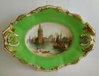 ANTIQUE COPELAND AND GARRETT LARGE PORCELAIN DISH PAINTED VIEW AMSTERDAM TOWER
