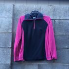 Columbia Breast Cancer Awareness Black Pink Fleece 1/4 Women's Pullover SMALL
