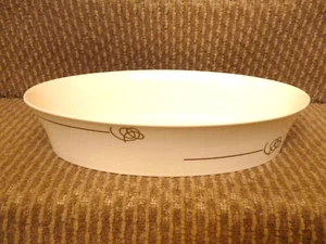 PLATO ABIERTO OVALADO PATRÓN COQUETEO FUSIÓN REAL DOULTION 31 X 17 CM - Imagen 1 de 3