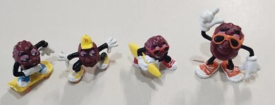 California Raisins Figures Lot of 4.  1987 1988 2 Inch Sports - Image 1 of 4