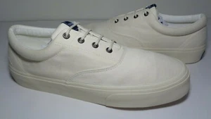Sebago Size 11 M JOHN Ecru Beige Canvas Sneakers New Women's Shoes - Picture 1 of 12