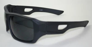 Herren Biker Gangster Sonnenbrille Locs dunkle Gläser mattschwarz AV UV 400 318D - Bild 1 von 4