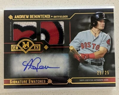 2017 Topps Museum Collection Andrew Benintendi Relic Patch Auto 25/25!! - Image 1 of 2