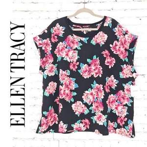 Blusa sin mangas con estampado floral ELLEN TRACY 3x nueva con etiquetas - Imagen 1 de 11
