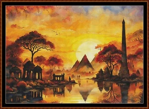 Monuments ~ cross stitch pattern - Picture 1 of 4