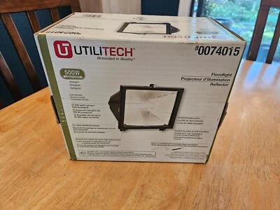 Utilitech Switch-Controlled 500W Halogen Floodlight Model 0074015 - New - Image 1 of 4