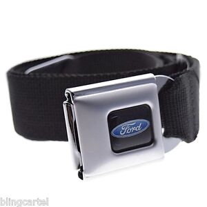 Ford Blue Oval Logo Official Licensed Seatbelt Seat Belt Style Auto Buckle Down