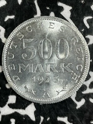 1923-A Alemania 500 marcos (muchos disponibles) ¡alto grado! Hermoso! (1 moneda solamente) Foto 1 de 4