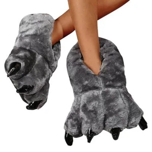 Bear Paw Indoor Slippers Leopard Print Solid Color Cartoon Cotton Comfortable - Picture 1 of 24
