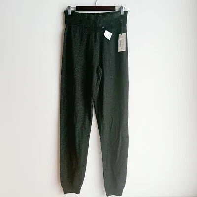 Iceberg Black Metallic Thread Knit Lounge Jogger Pants L - Image 1 of 4