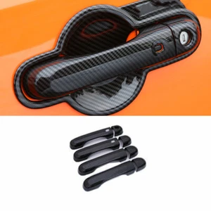 Tira de manija de puerta lateral exterior para Jeep Renegade 2015-20 ABS fibra de carbono - Imagen 1 de 9