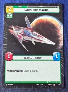 Star Wars Unlimited Spark of Rebellion Patrolling V-Wing HYPERSPACE Card - Picture 1 of 2
