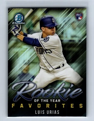2019 Bowman Chrome ROY Favorites #ROYF-4 Luis Urias San Diego Padres - Image 1 of 2