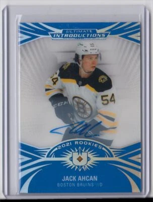 2021-22 Upper Deck Ultimate Collection Introductions Auto Jack Ahcan RC Auto - Image 1 of 2