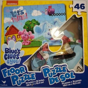 Nickelodeon Blue's Clues & You 46 Large Piece 3 Foot Floor Puzzle Magenta NEW - Picture 1 of 10