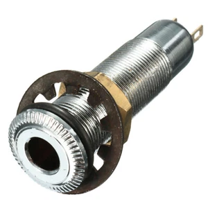 New 3 pole Stereo 1/4" 6.35mm Barrel Jack Socket for Ibanez Guitar Bass 3Pin - Picture 1 of 4