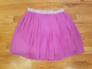 Cherokee Girls Pleated Chiffon Skirt Pull On Elastic Waist XL 14/16 Purple Lined