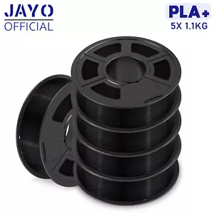 5X JAYO PLA+ Black 1.75mm 3D Printer Filament PLA PLUS 1.1KG Toughness Enhanced - Picture 1 of 8